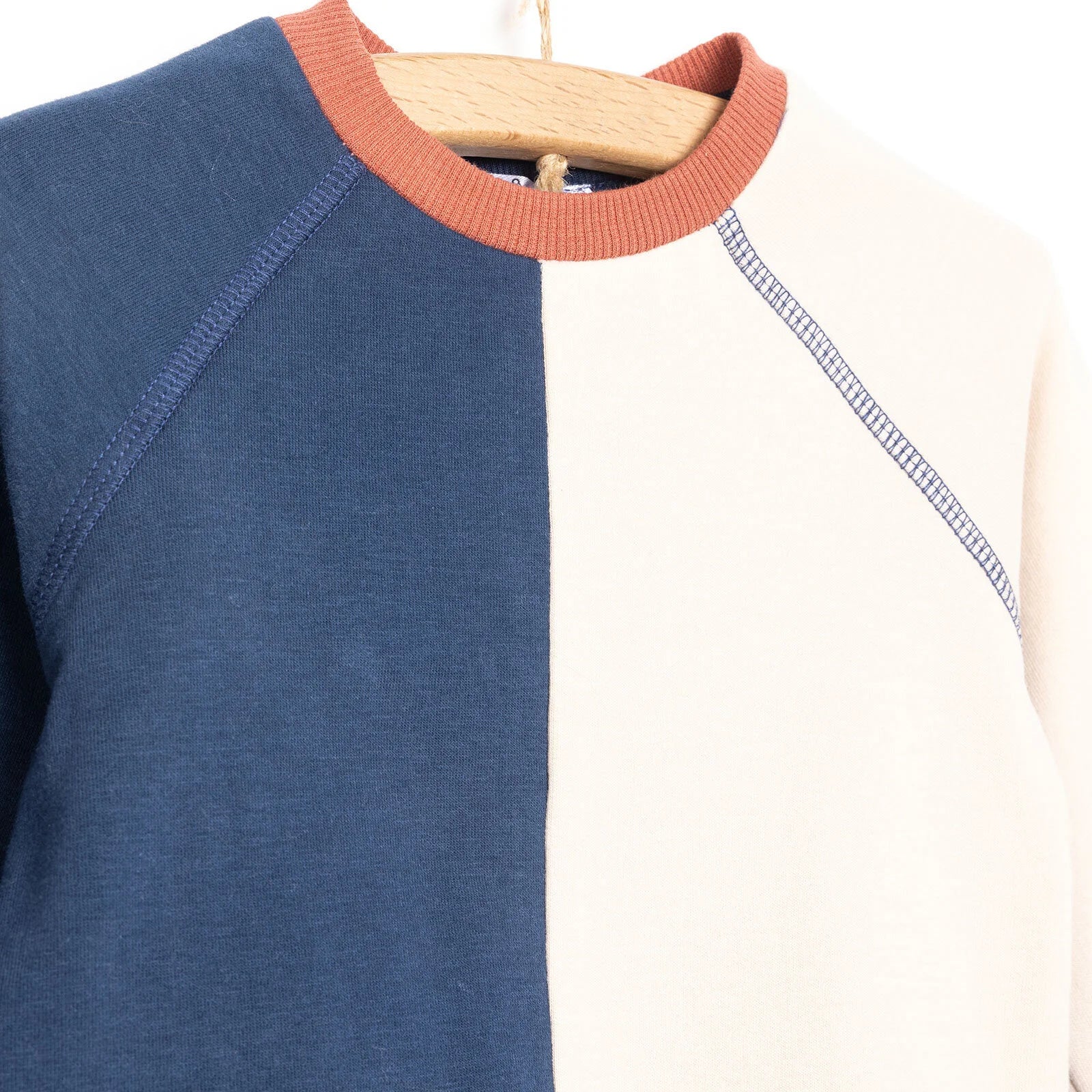 HelloBaby Newborn Colour Block Sweatshirt - Navy Blue - Image 3