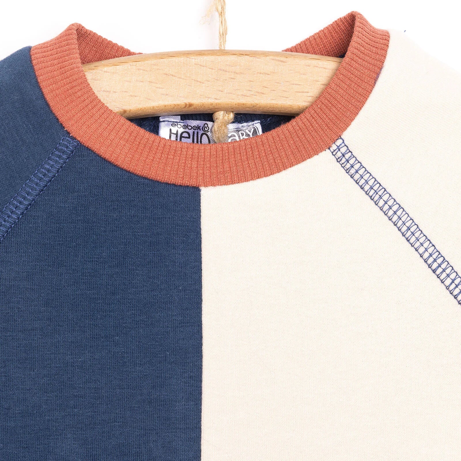 HelloBaby Newborn Colour Block Sweatshirt - Navy Blue - Image 4