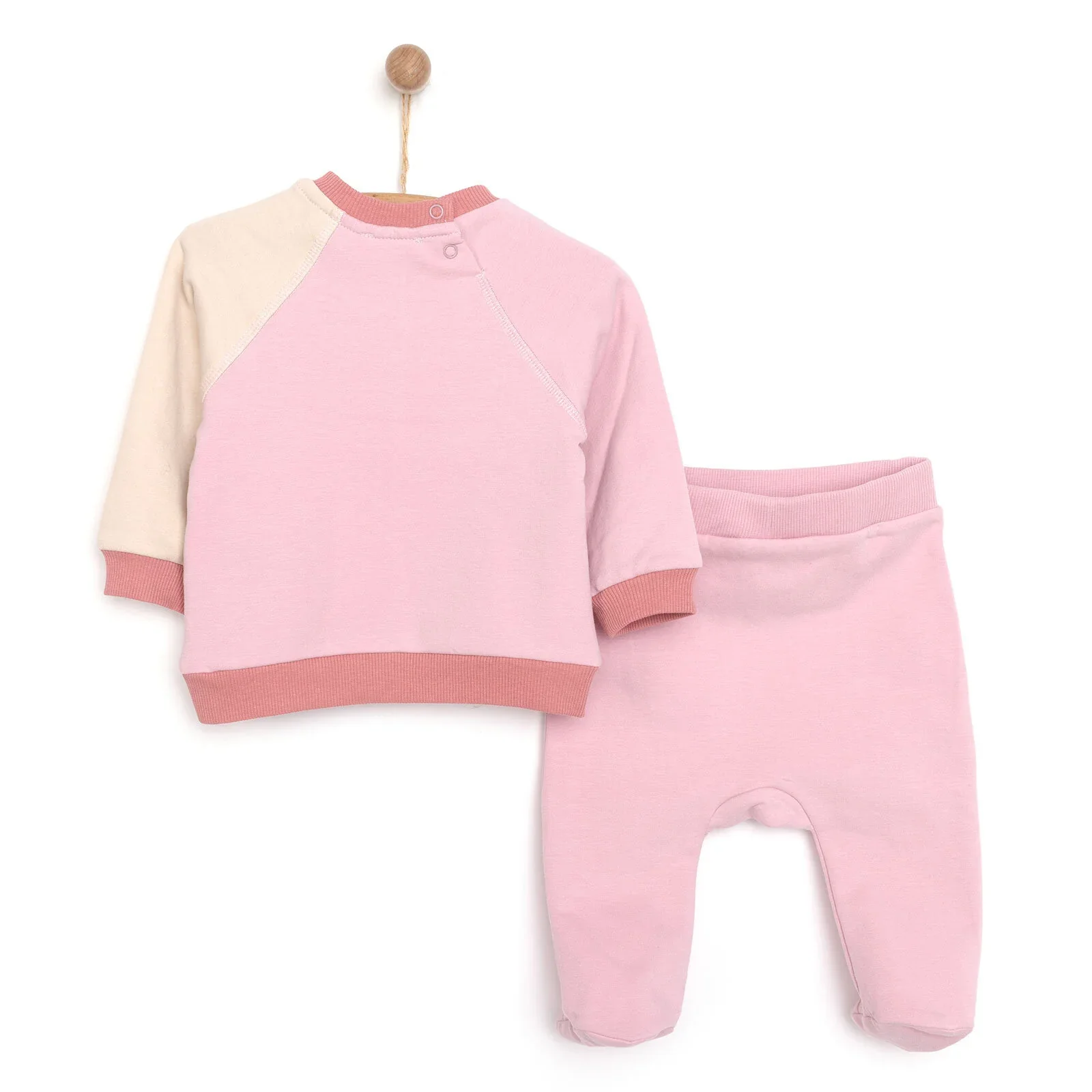 HelloBaby Newborn Colour Block Sweatshirt - Pink - Image 2