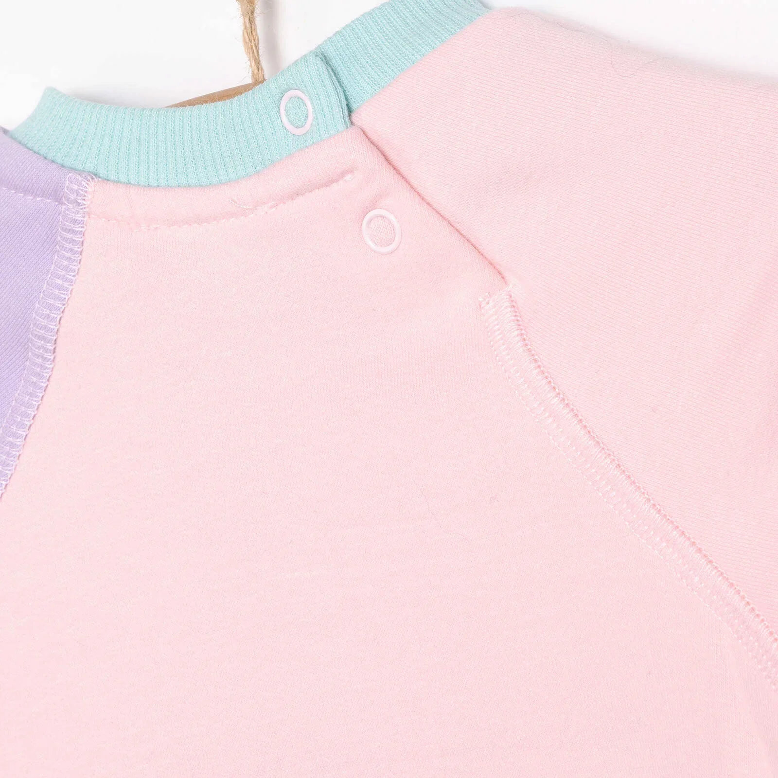 HelloBaby Newborn Colour Block Sweatshirt - Light Pink - Image 3