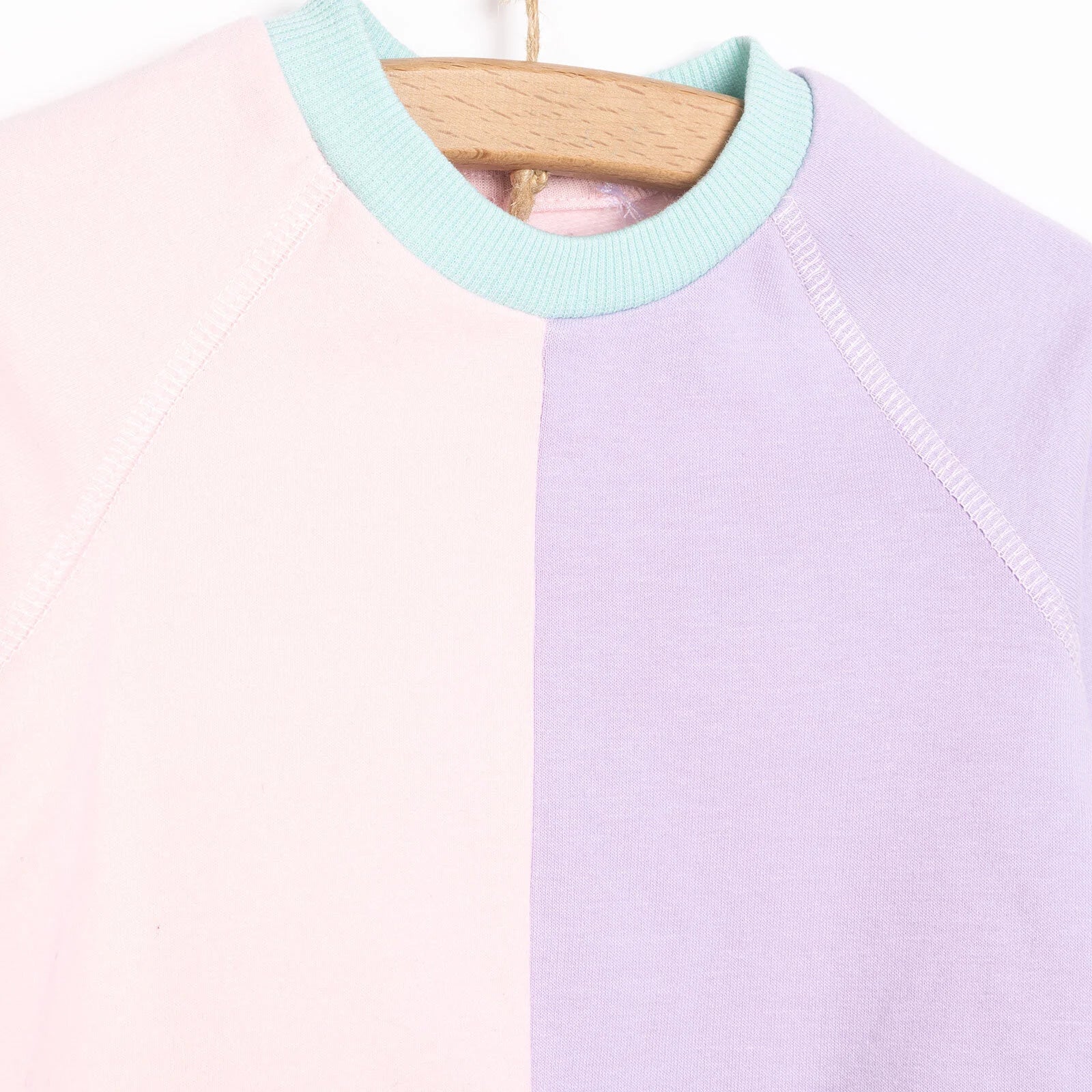 HelloBaby Newborn Colour Block Sweatshirt - Light Pink - Image 4