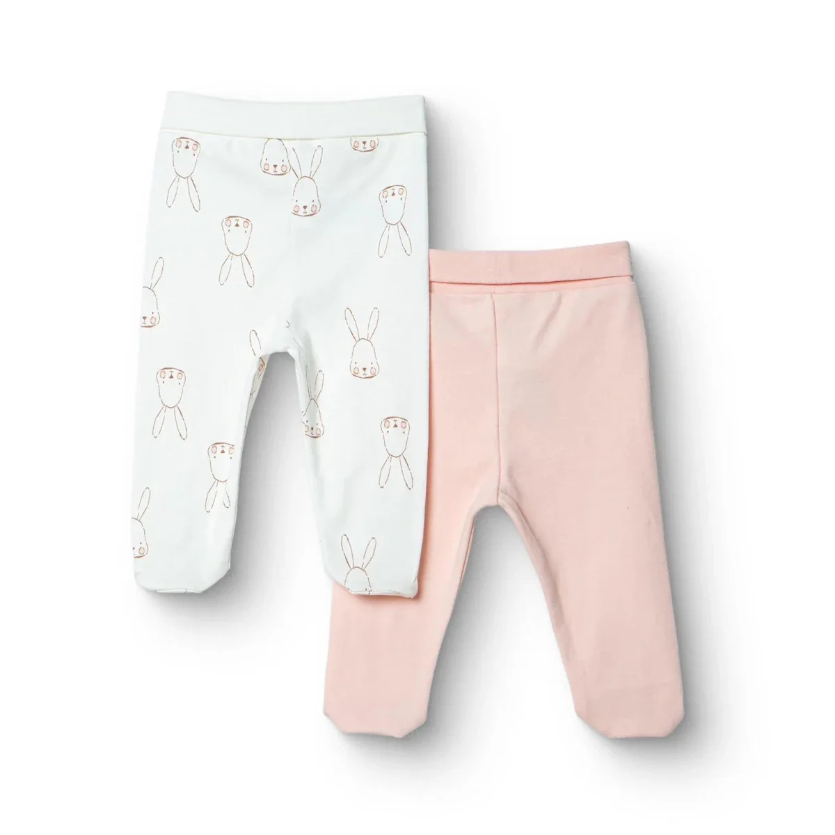 HelloBaby Newborn Footed Bottom 2 pcs - Pink - Image 2