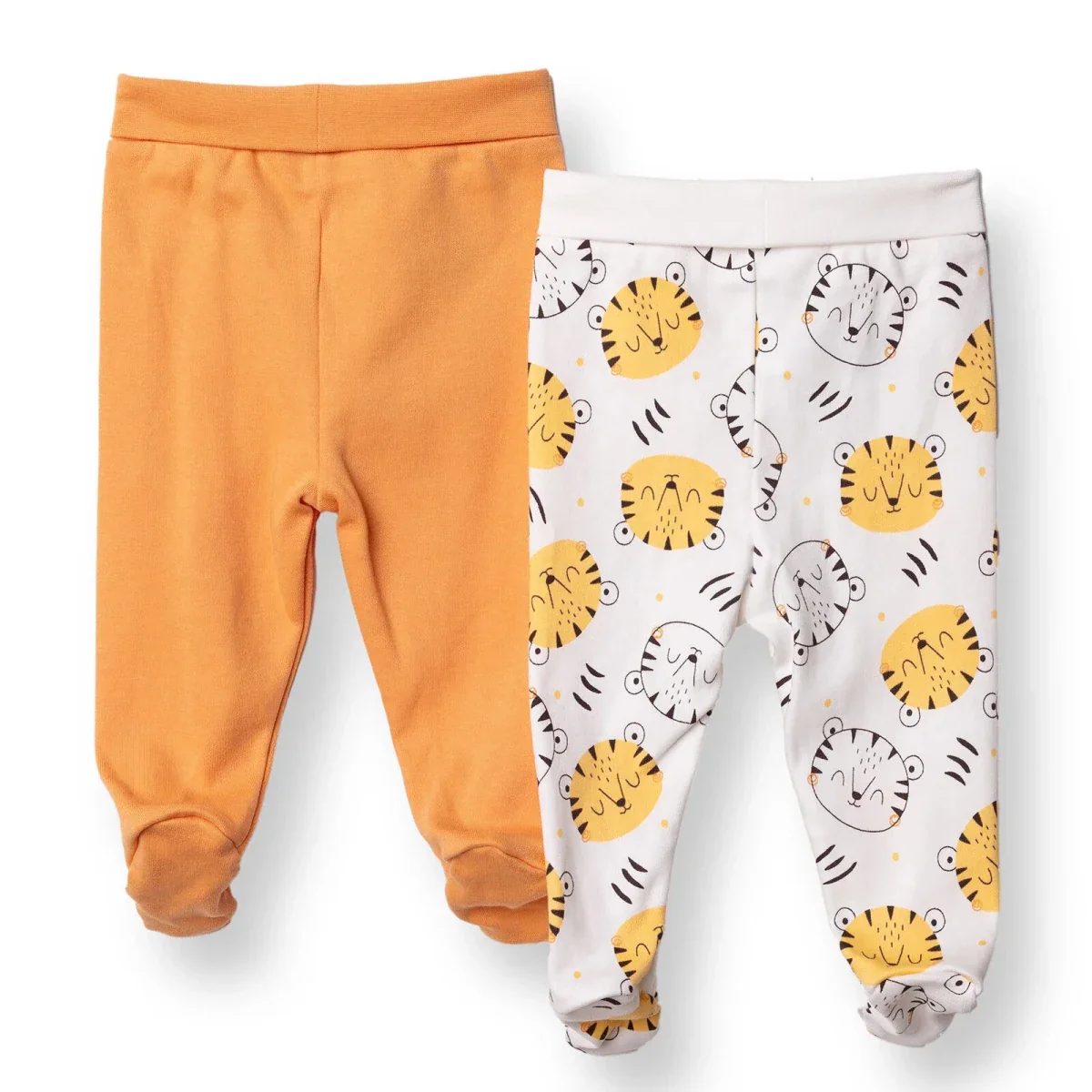 HelloBaby Newborn Footed Bottom 2 pcs - Orange - Image 2