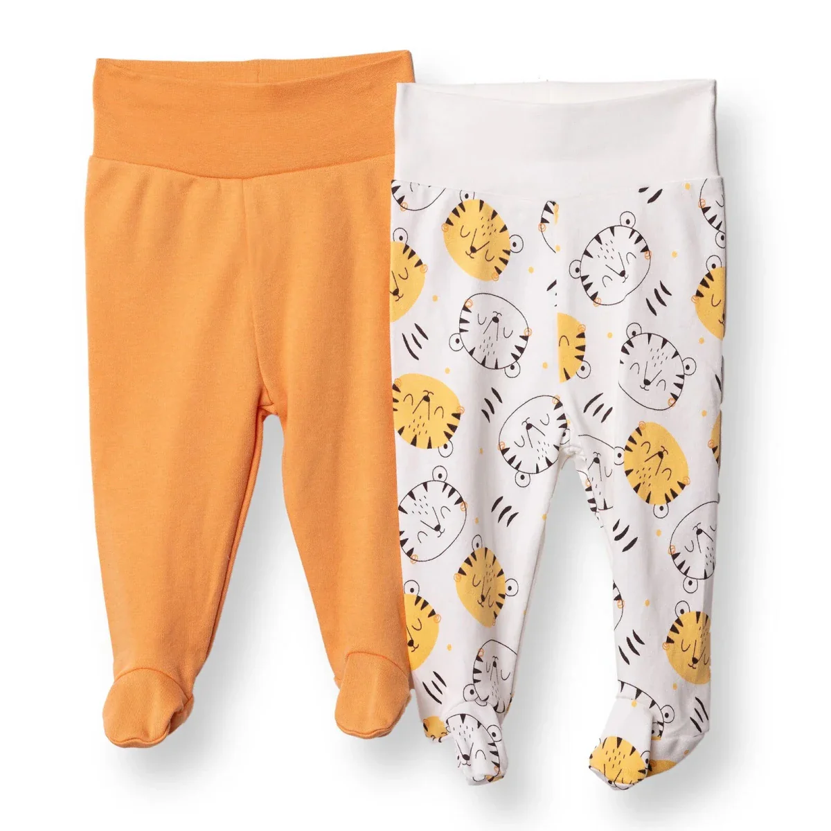 HelloBaby Newborn Footed Bottom 2 pcs - Orange - Image 3