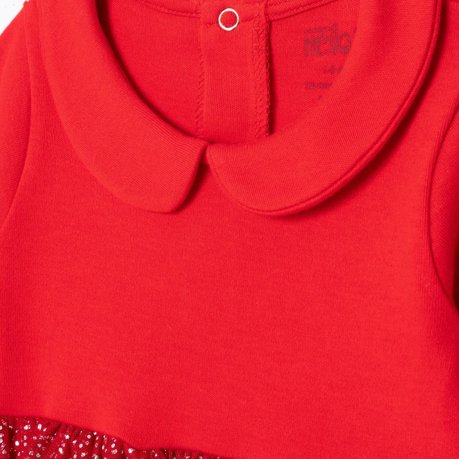 HelloBaby My First Christmas Newborn Girl Footed Jumpsuit - Red - Image 4