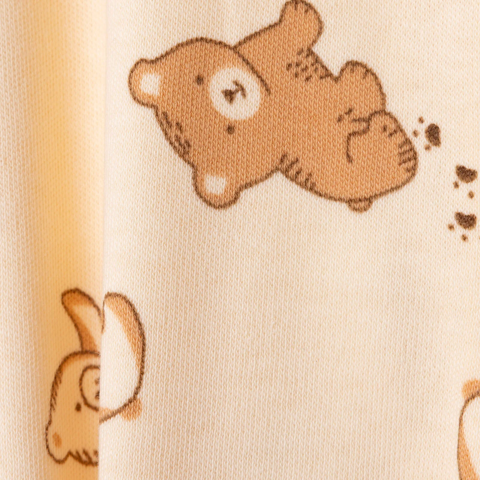 HelloBaby Newborn Footed Jumpsuit - Beige Printed - Image 6