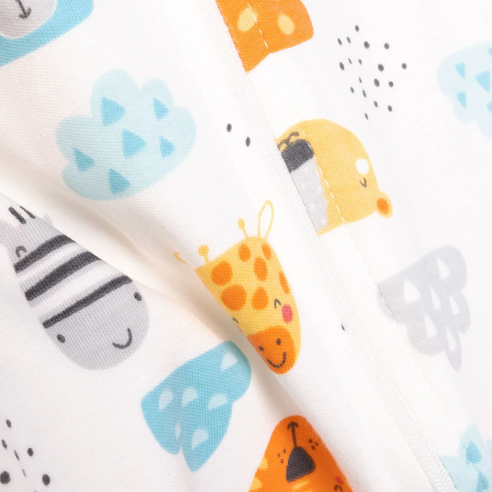 HelloBaby Newborn Footed Jumpsuit - Ecru - Image 7