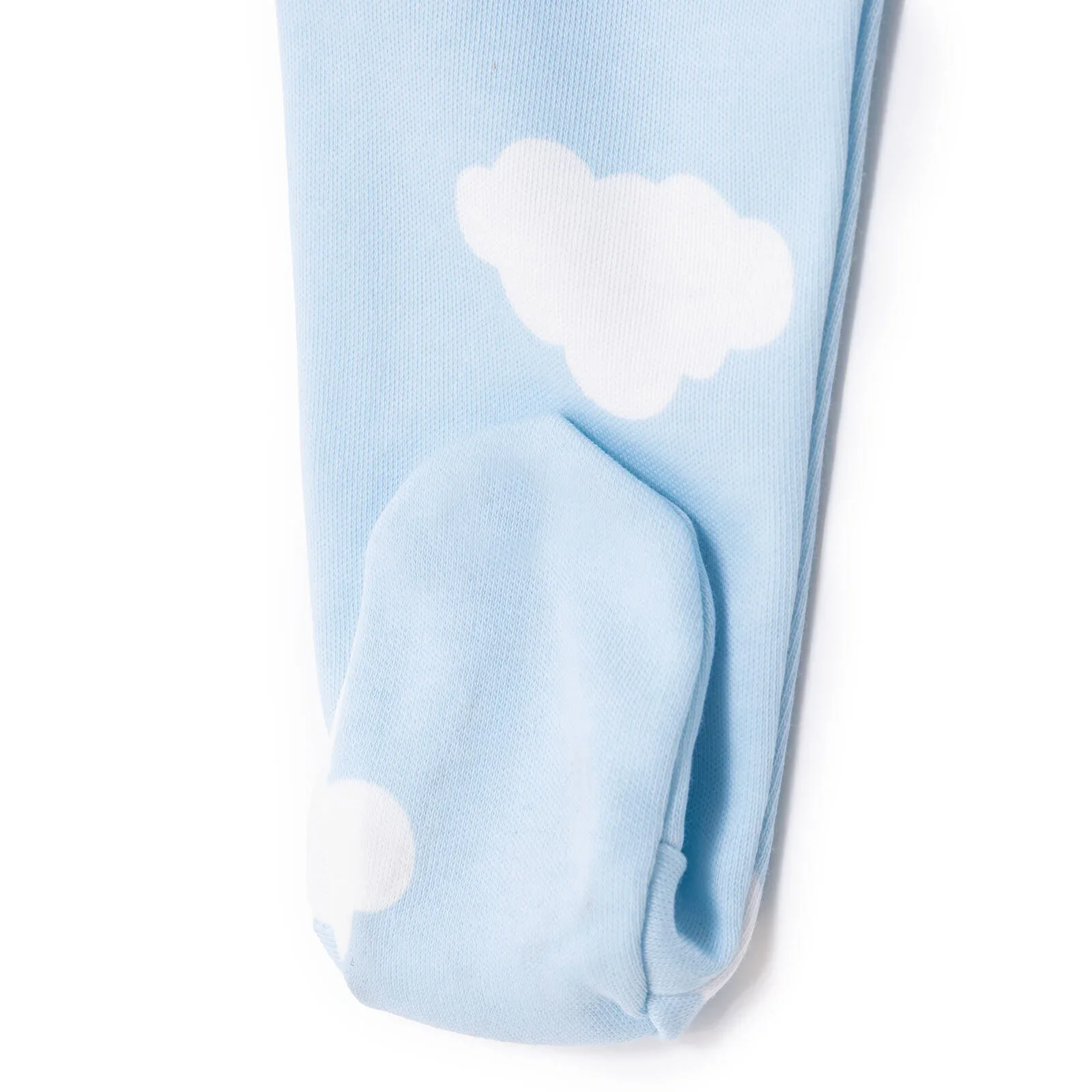 HelloBaby Newborn Footed Jumpsuit - Light Blue - Image 8