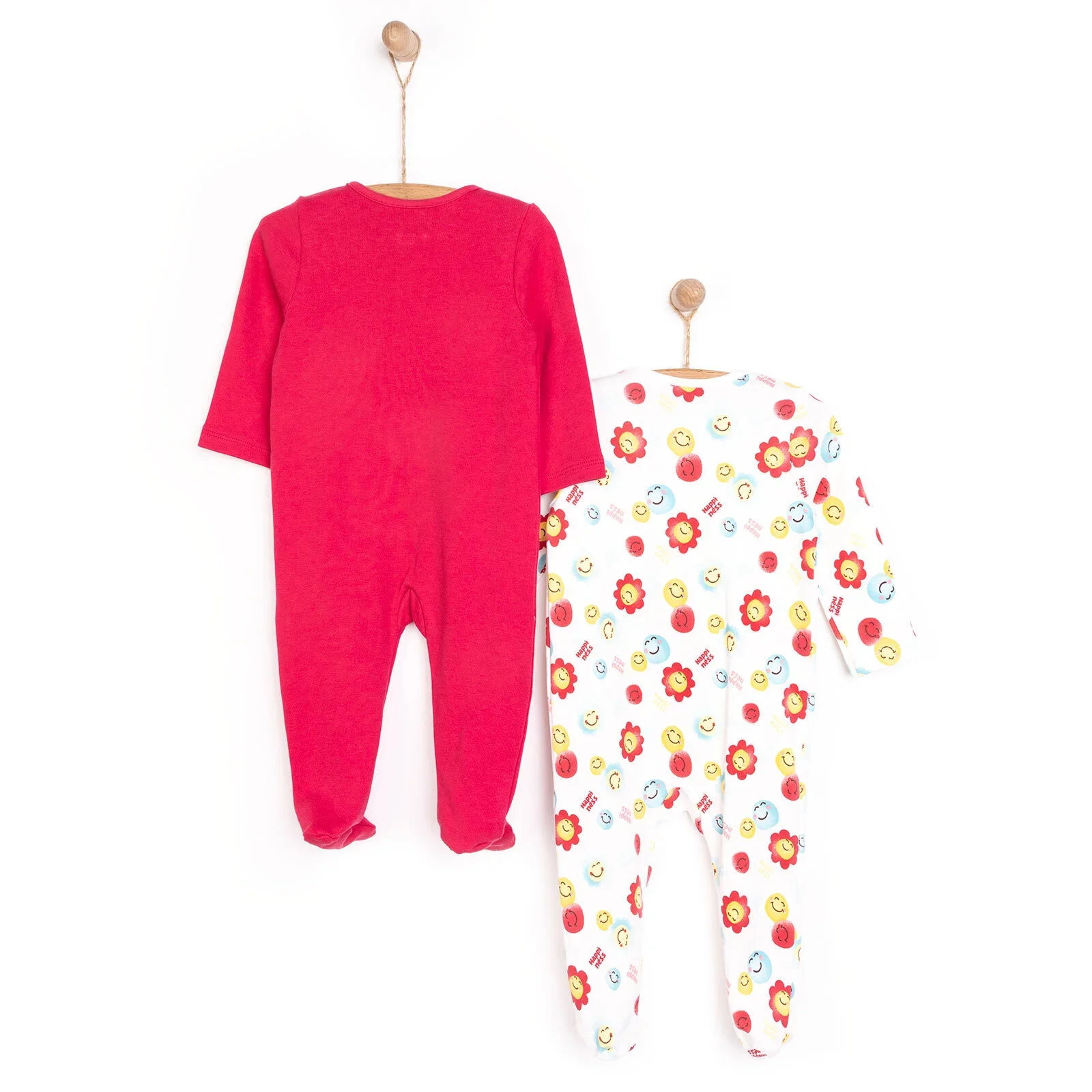 HelloBaby Newborn Footed Romper - Pink - Image 2