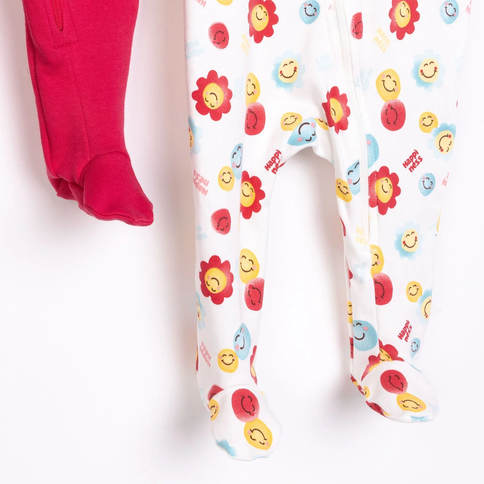 HelloBaby Newborn Footed Romper - Pink - Image 5