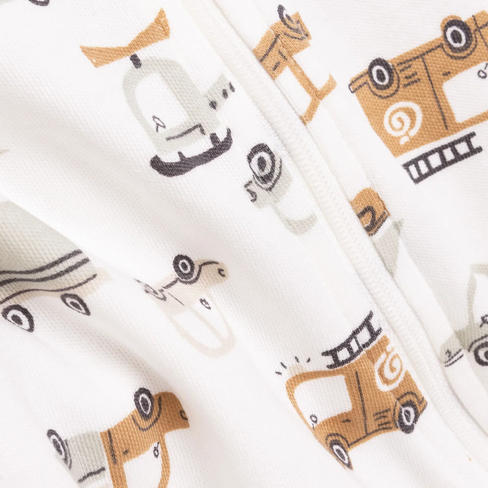 HelloBaby Newborn Footed Romper B - Ecru - Image 5