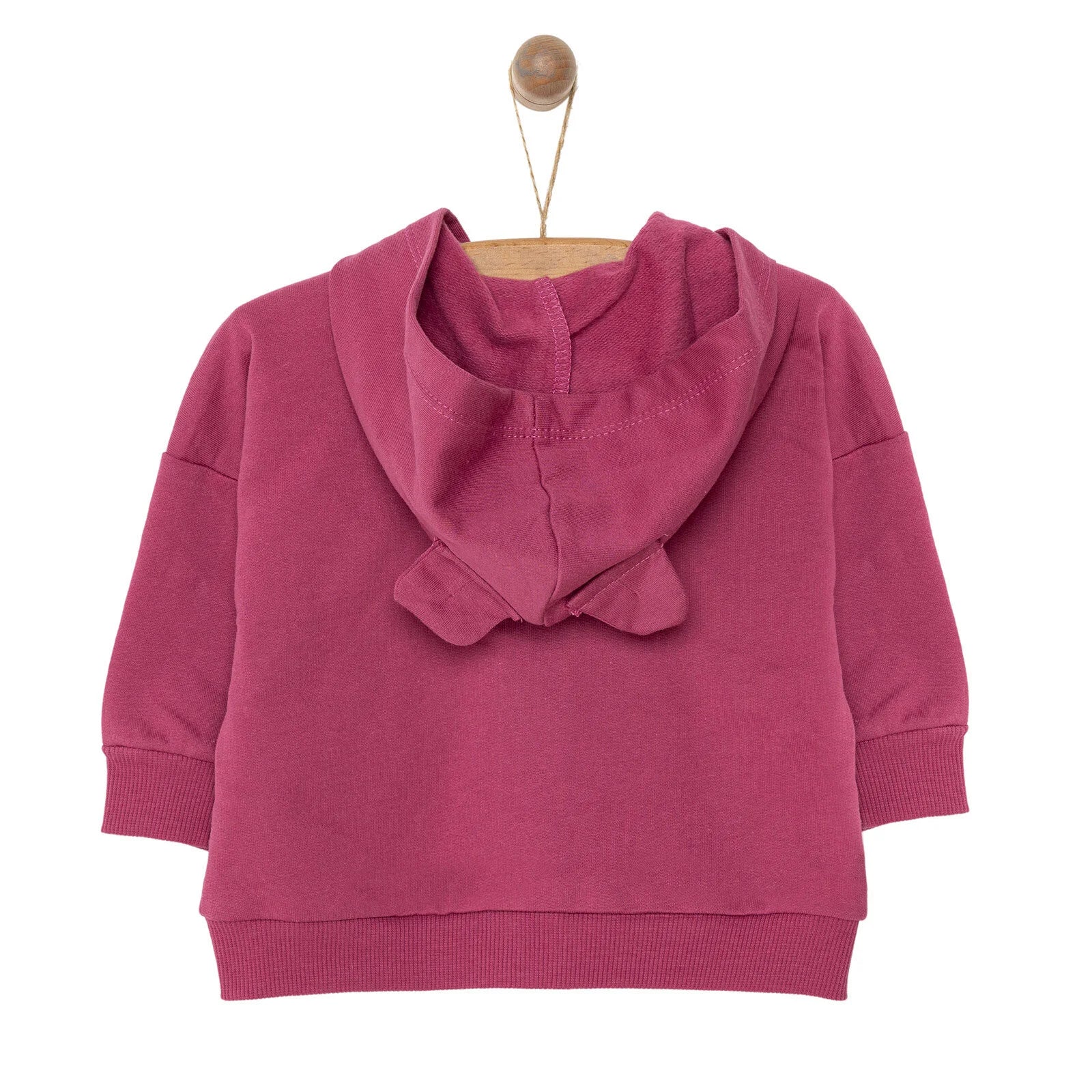 HelloBaby Newborn Girl Cardigan - Damson - Image 2