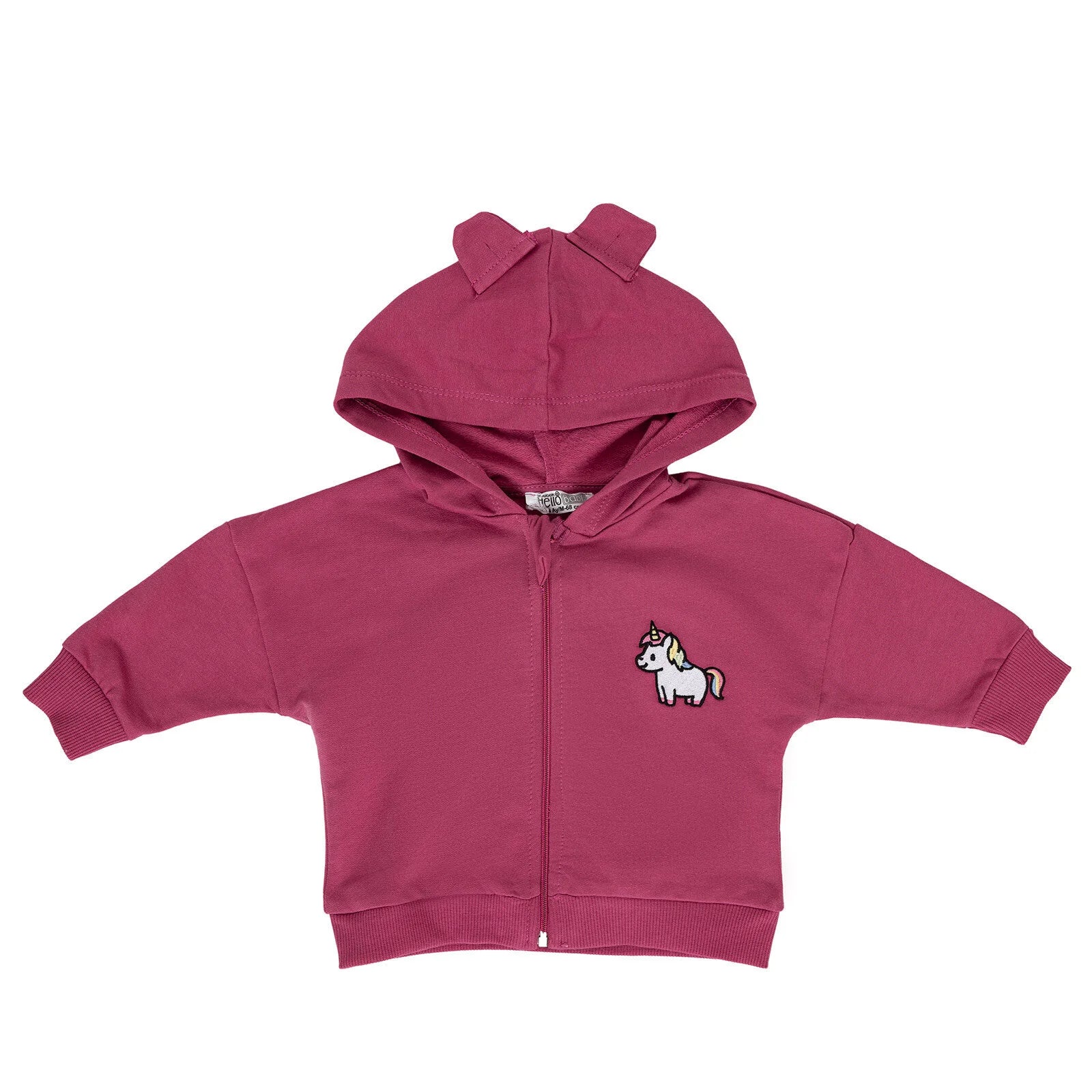 HelloBaby Newborn Girl Cardigan - Damson - Image 3