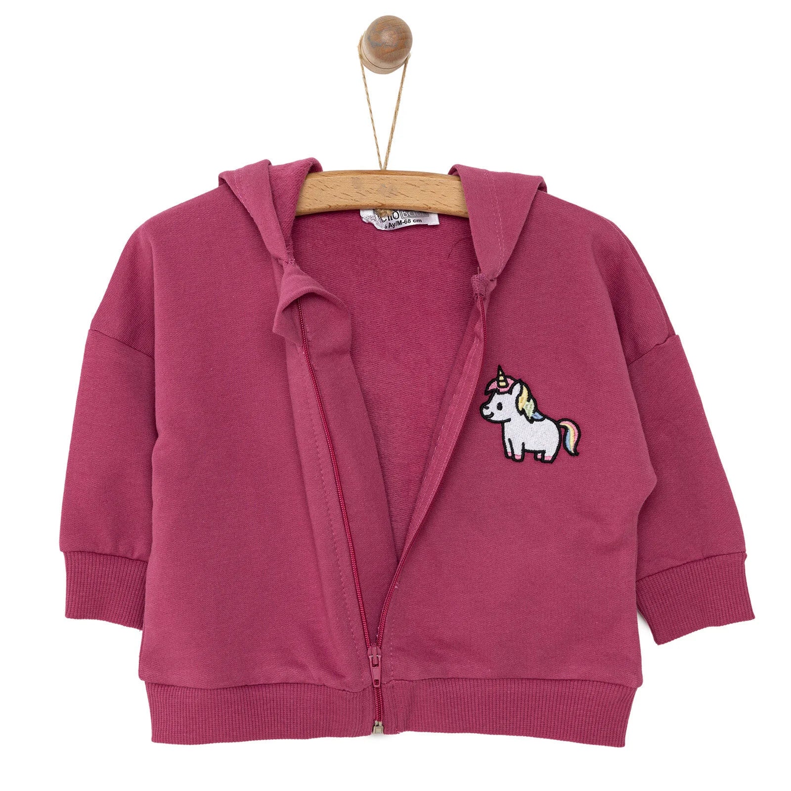 HelloBaby Newborn Girl Cardigan - Damson - Image 4