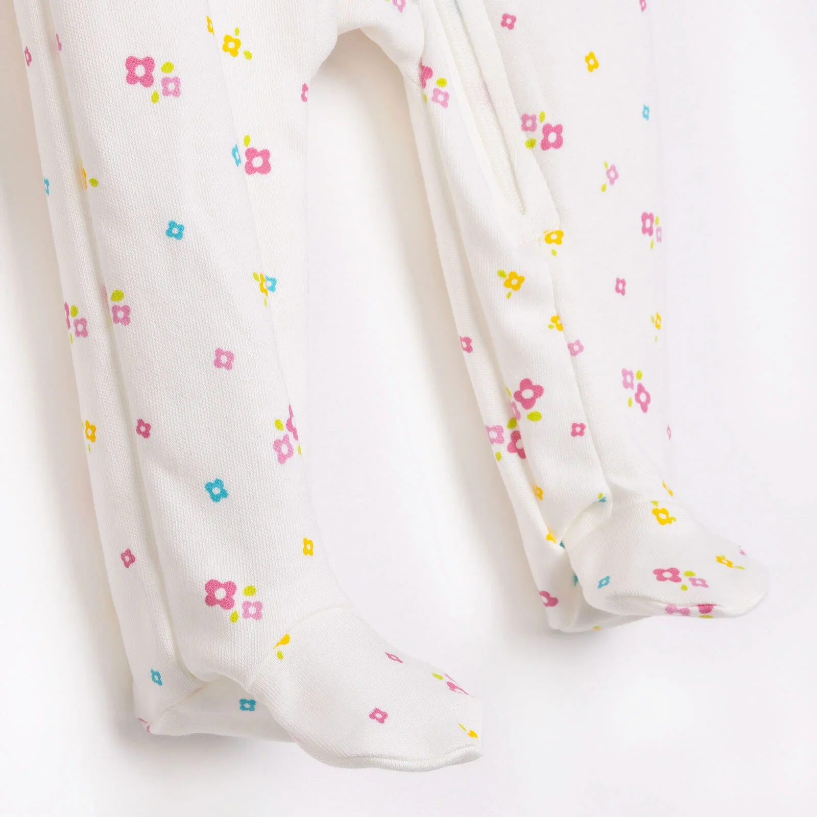 HelloBaby Newborn Girl Footed Jumpsuit - Ecru - Image 5