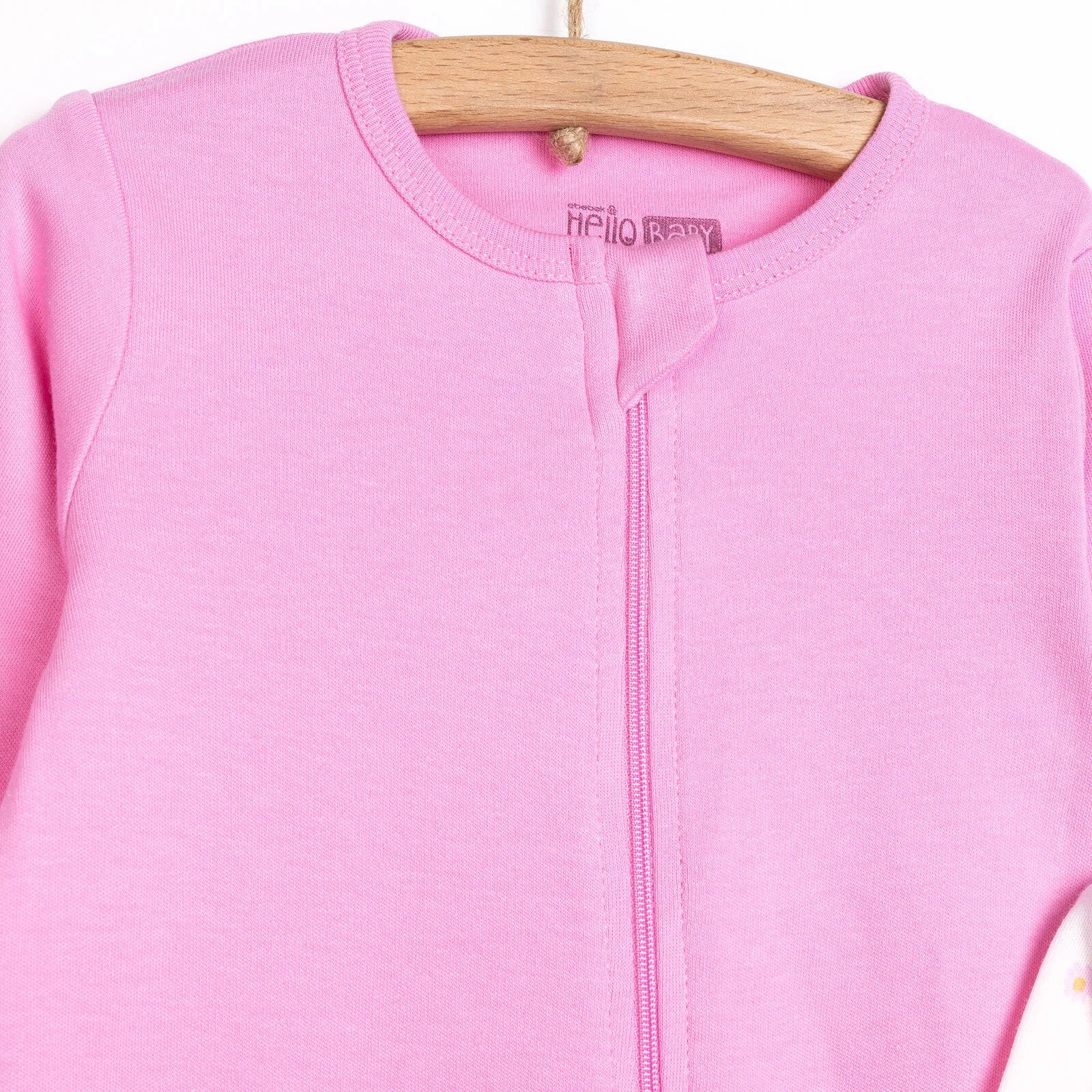 HelloBaby Newborn Girl Footed Jumpsuit - Pink - Image 3