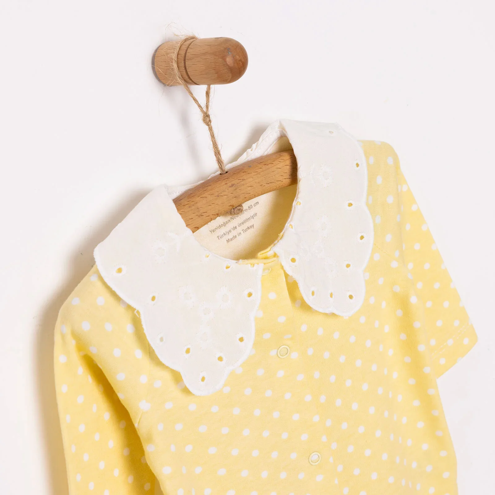 HelloBaby Newborn Girl Footed Jumpsuit - Yellow - Image 3
