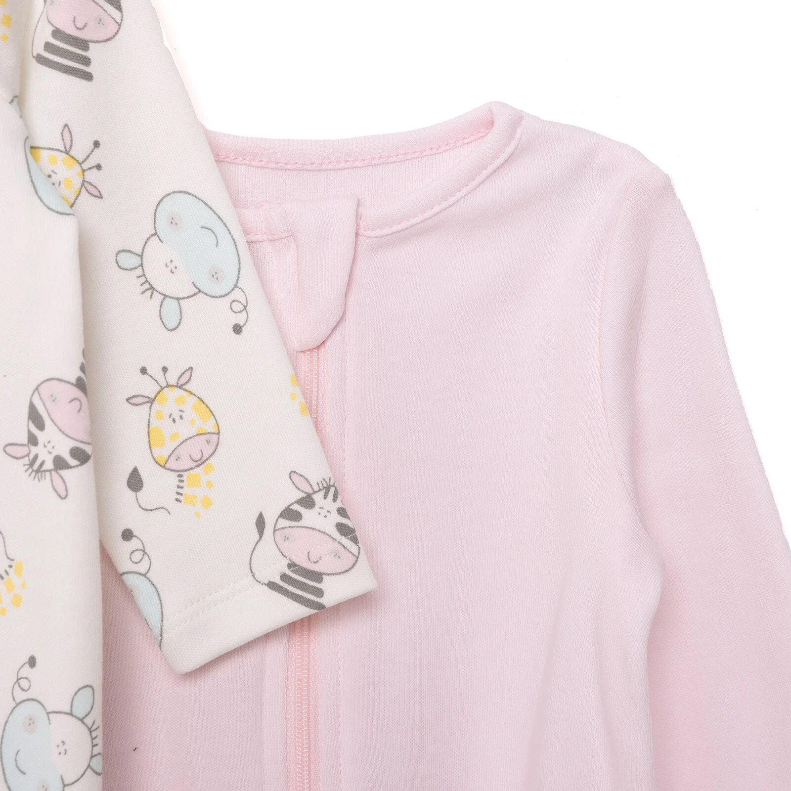 HelloBaby Newborn Girl Footed Jumpsuit - Ecru - Image 7