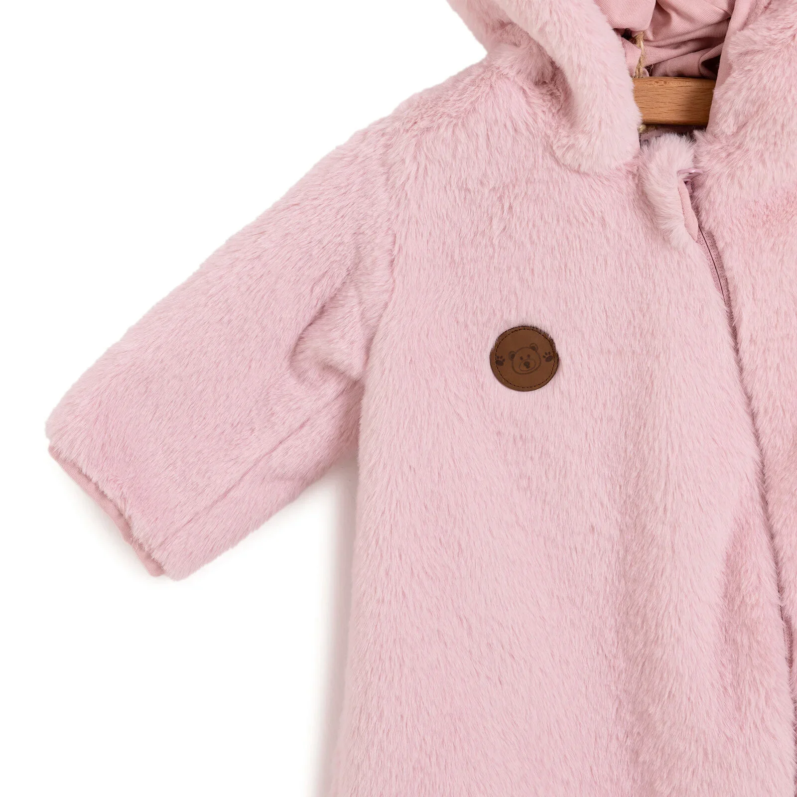 HelloBaby Newborn Girl Plush Footed Jumpsuit - Pink - Image 5
