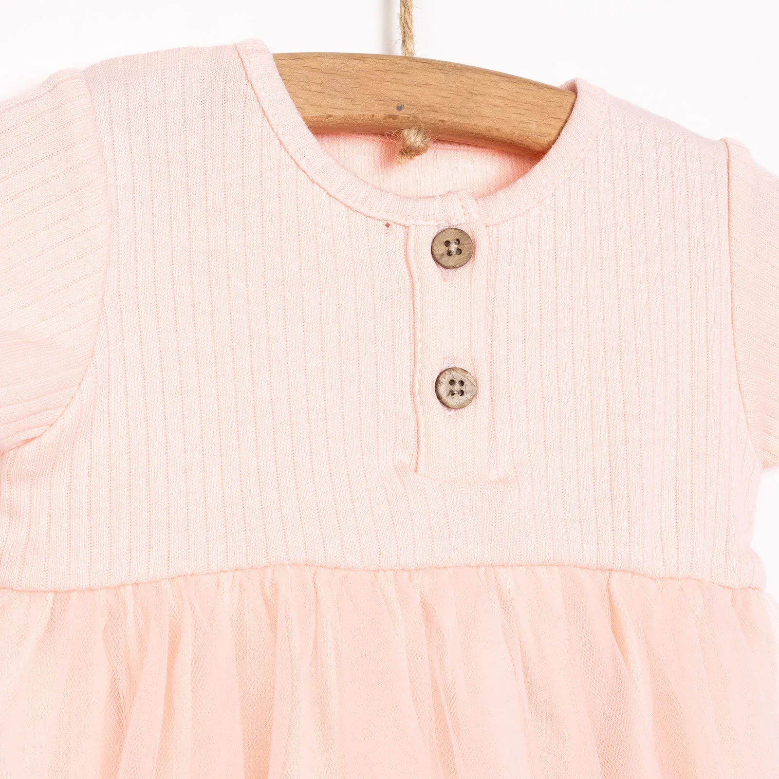 HelloBaby Newborn Girl Tulle Dress - Salmon - Image 3