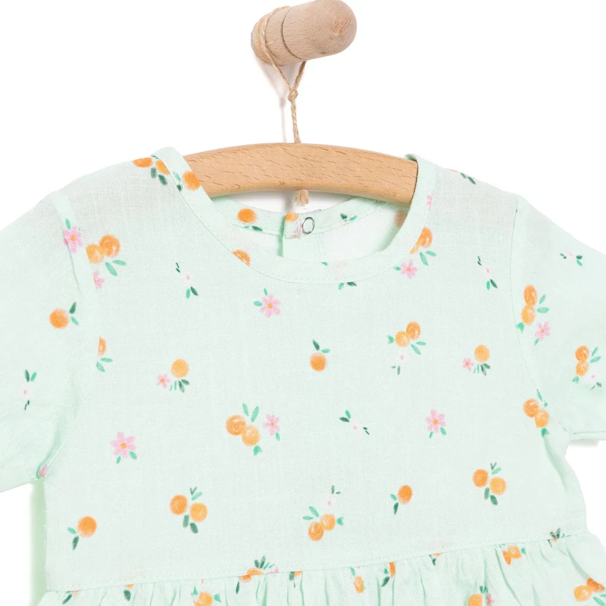 HelloBaby Newborn Girl Woven Dress - Light Blue - Image 3