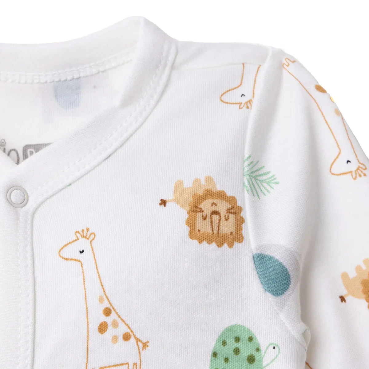 HelloBaby Newborn Jumpsuit-Hat - Ecru Printed - Image 3
