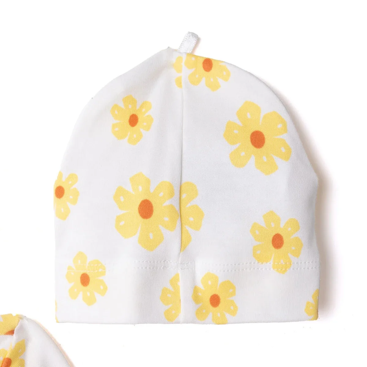 HelloBaby Newborn Jumpsuit-Hat - Ecru Printed - Image 4