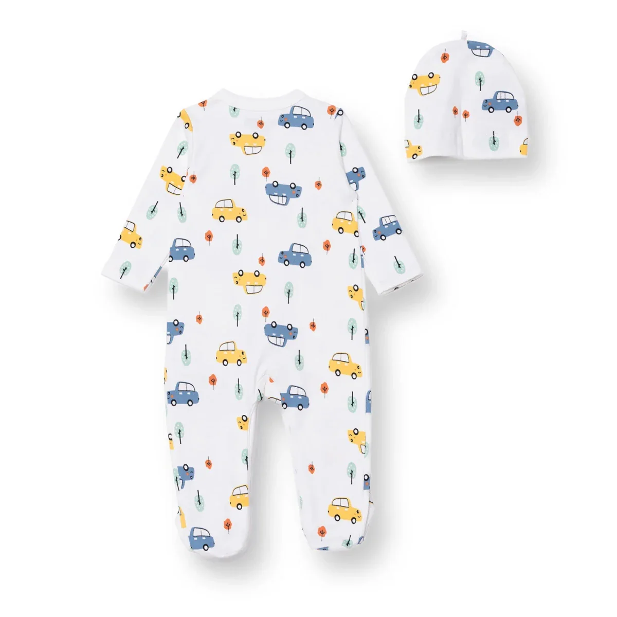 HelloBaby Newborn Jumpsuit Hat - Light Blue - Image 2