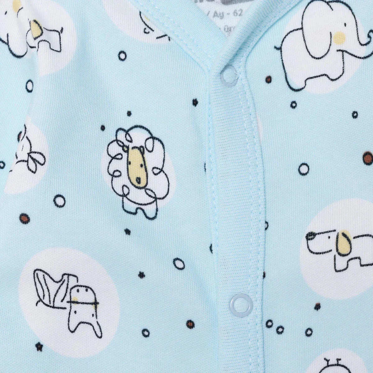 HelloBaby Newborn Jumpsuit-Hat - Light Blue - Image 6