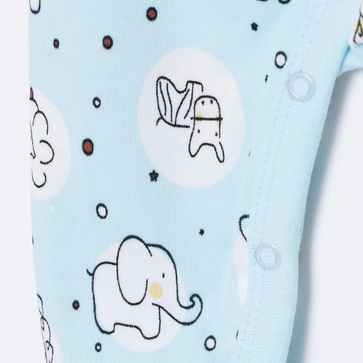 HelloBaby Newborn Jumpsuit-Hat - Light Blue - Image 7