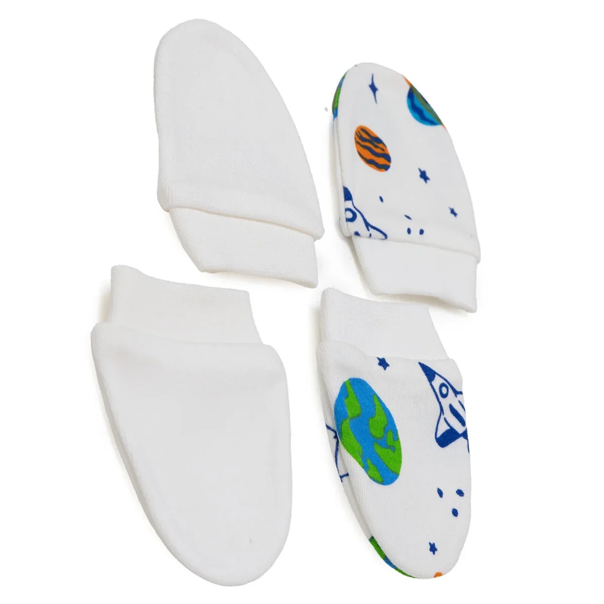 HelloBaby Newborn Mittens - Ecru - Image 2