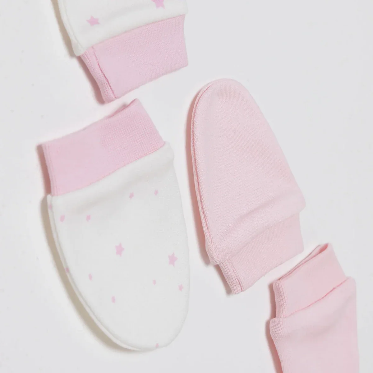 HelloBaby Newborn Mittens - Light Pink - Image 6