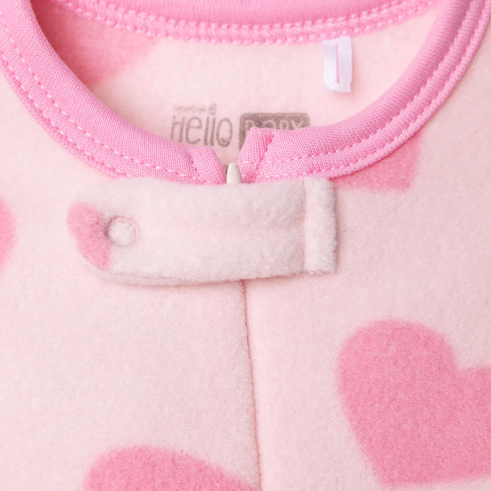 Baby Girl Fleece Footed Sleepsuit Animal Print Zip Fastening Hooded - Pink Printed - Image 5