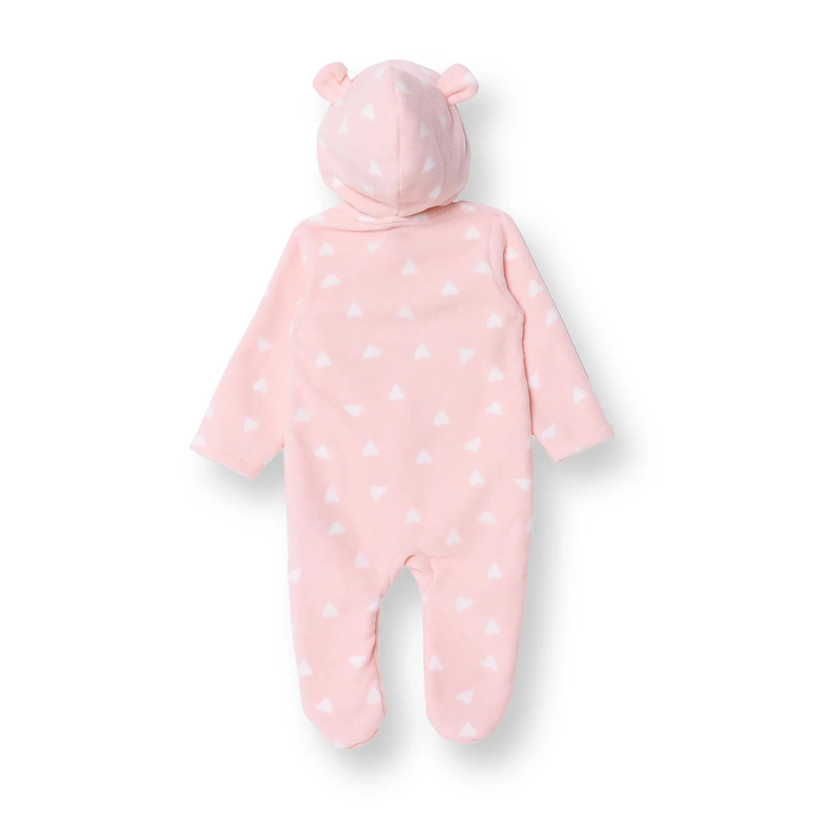 HelloBaby Newborn Polar Footed Jumpsuit - Pink Printed - Image 2