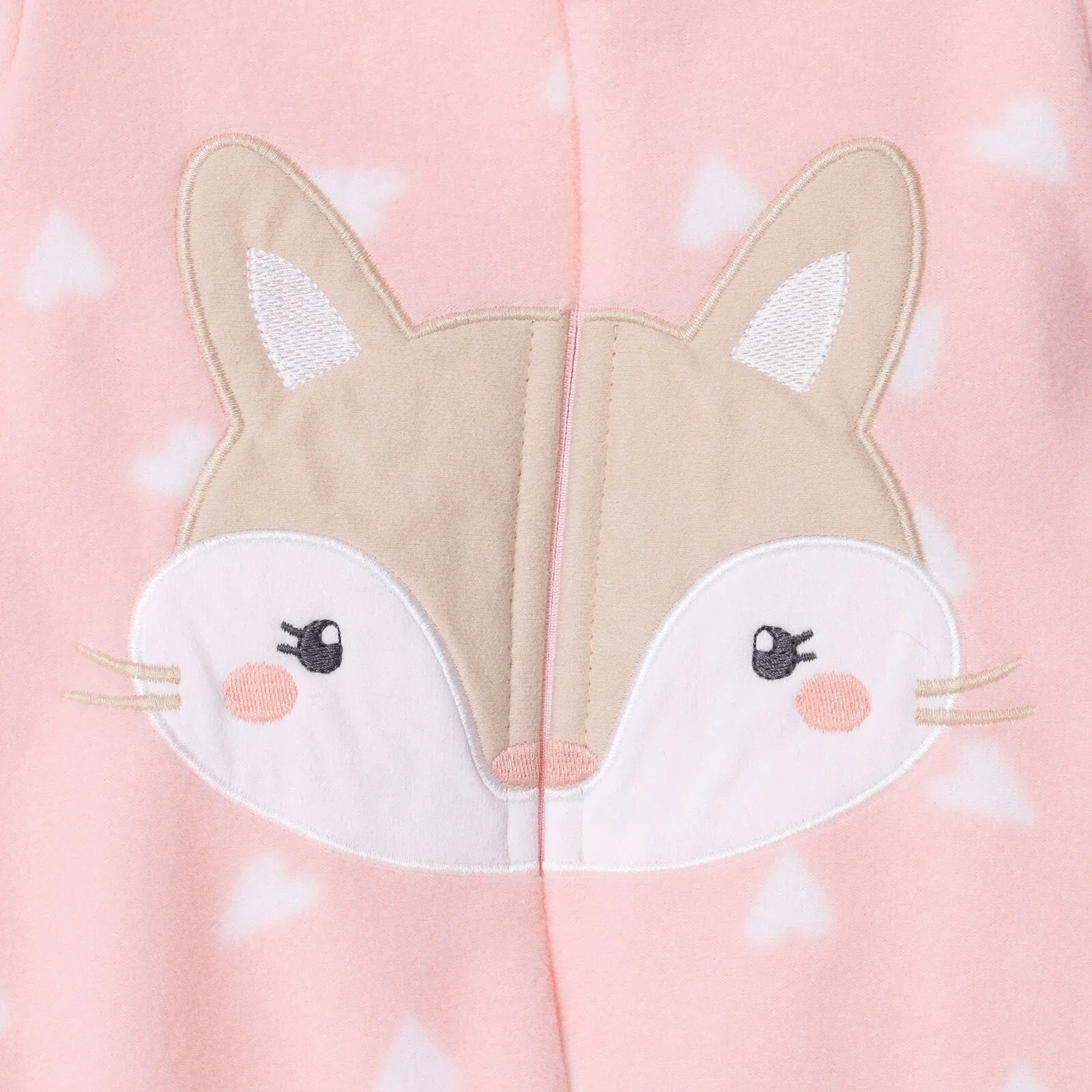 HelloBaby Newborn Polar Footed Jumpsuit - Pink Printed - Image 3