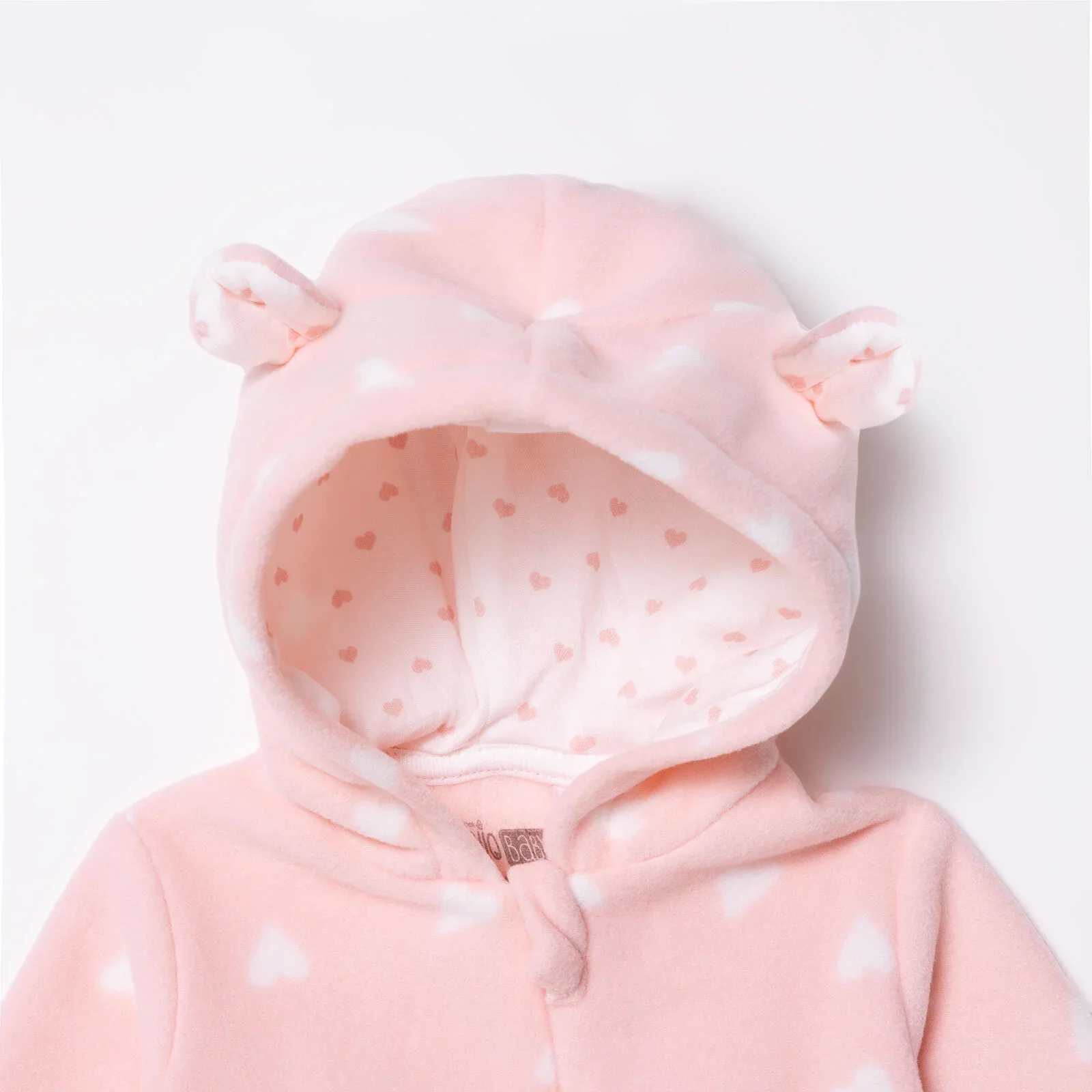 HelloBaby Newborn Polar Footed Jumpsuit - Pink Printed - Image 4