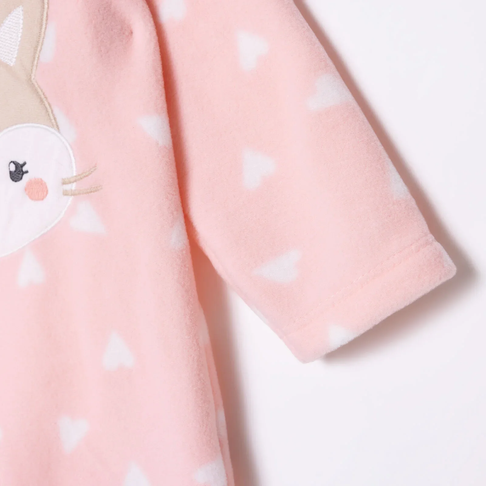 HelloBaby Newborn Polar Footed Jumpsuit - Pink Printed - Image 9