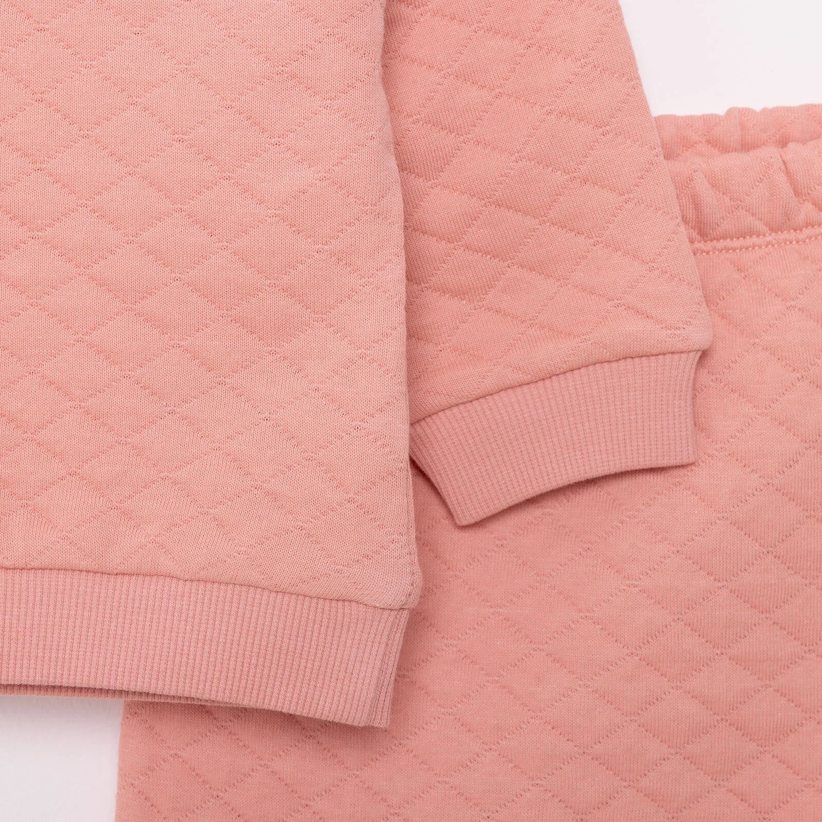 HelloBaby Newborn Quilted Sweatshirt-Footed Bottom - Dark Pink - Image 6