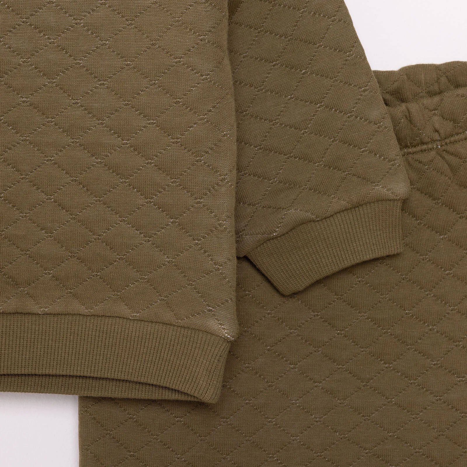 HelloBaby Newborn Quilted Sweatshirt-Footed Bottom - Green - Image 5