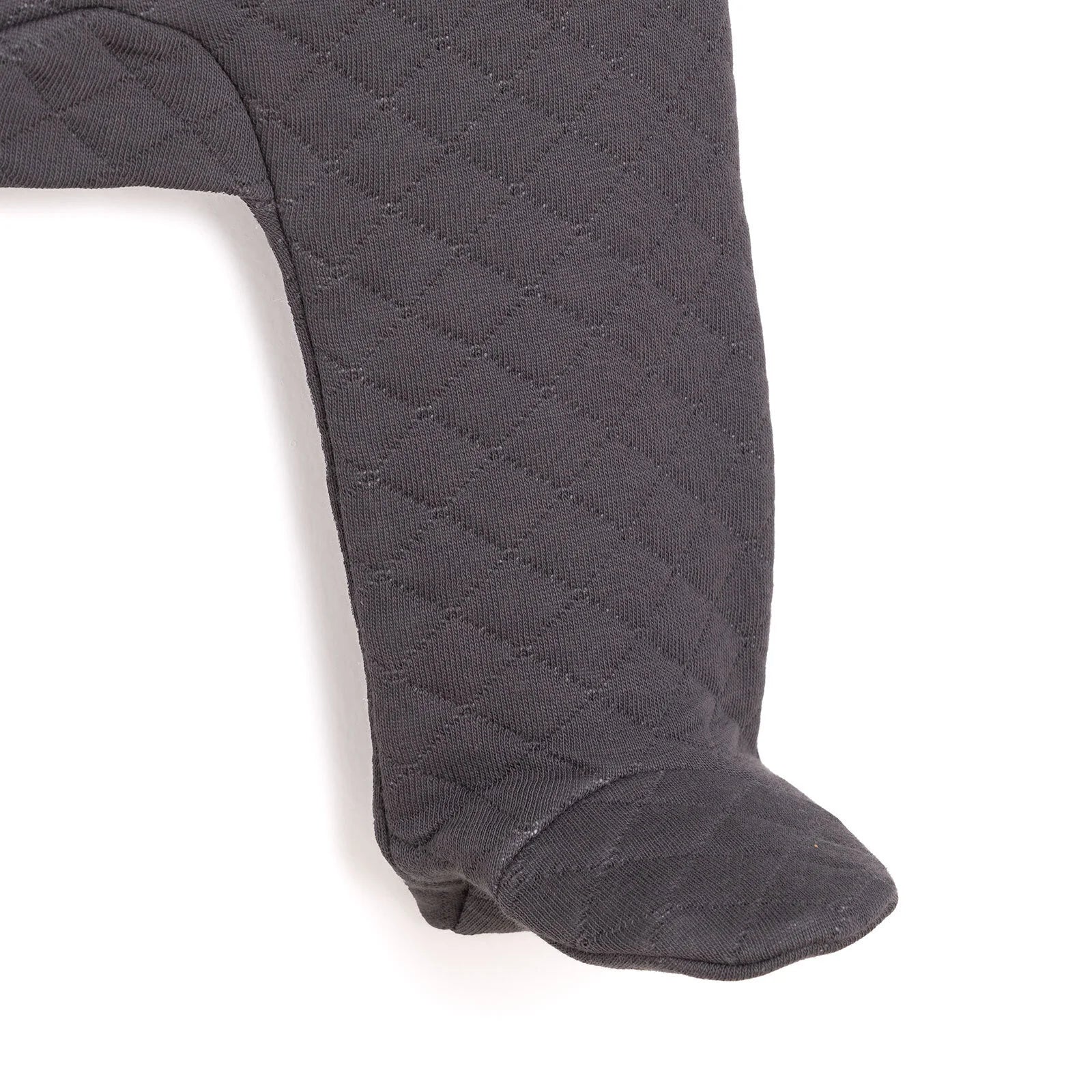 HelloBaby Newborn Quilted Sweatshirt-Footed Bottom - Charcoal - Image 7