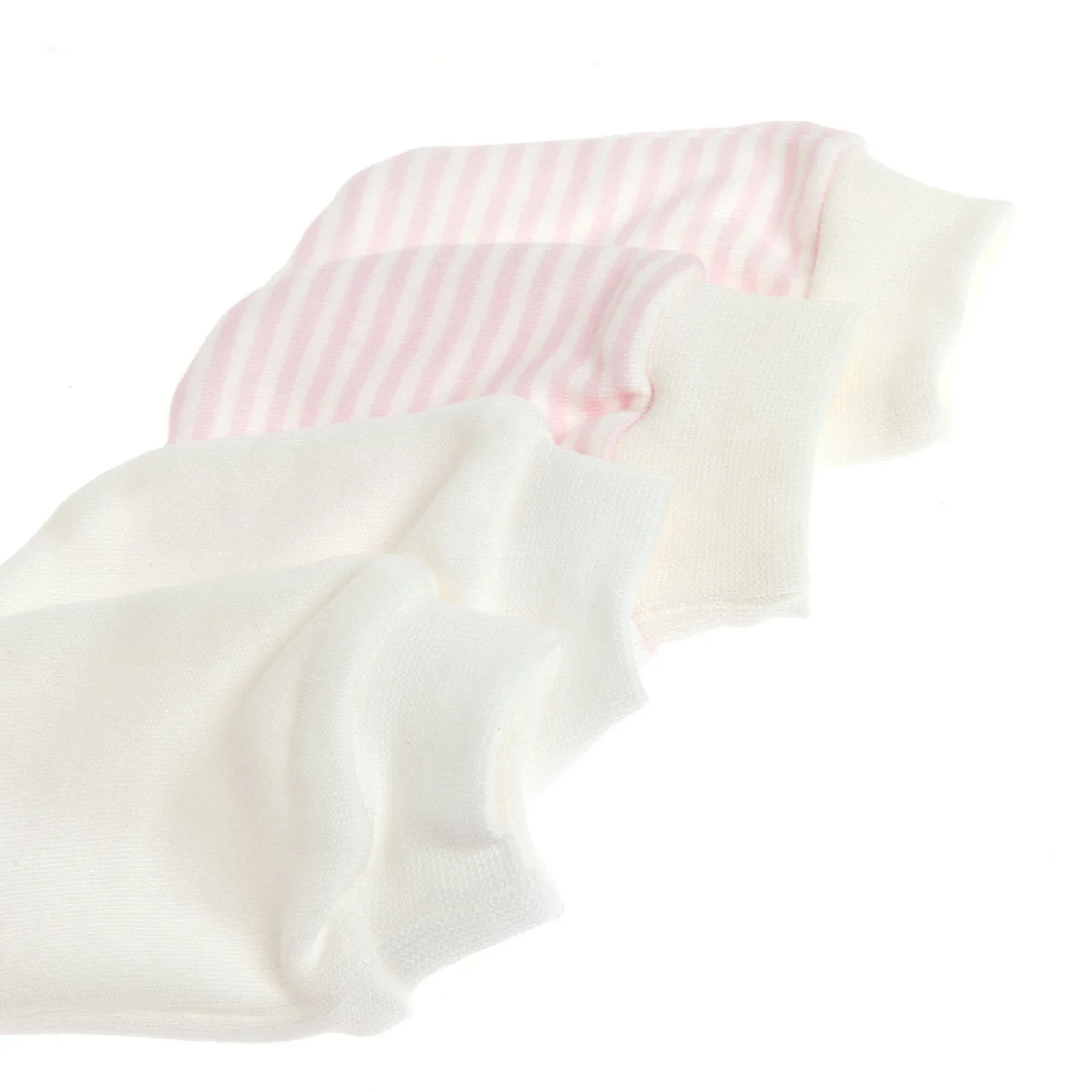 HelloBaby Newborn Striped-Straight Mittens - Pink - Image 5