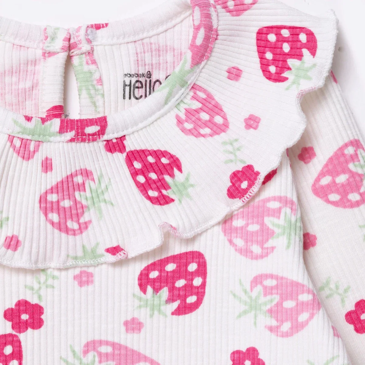 HelloBaby Newborn Sweatshirt - Ecru Printed - Image 4