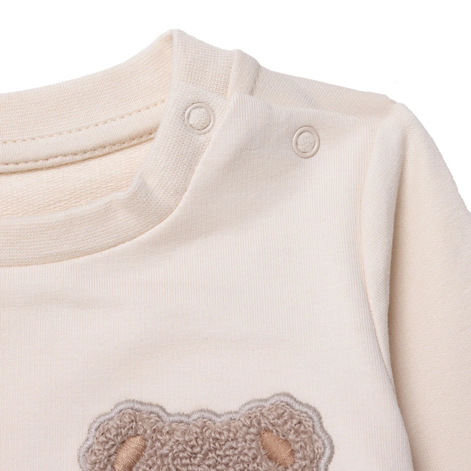 HelloBaby Newborn Sweatshirt-Footless Bottom - Beige - Image 3