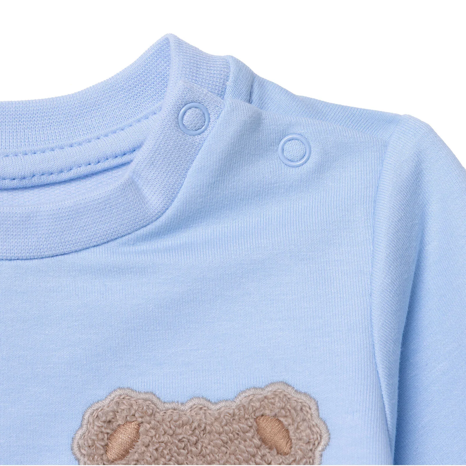 HelloBaby Newborn Sweatshirt-Footless Bottom - Light Blue - Image 3