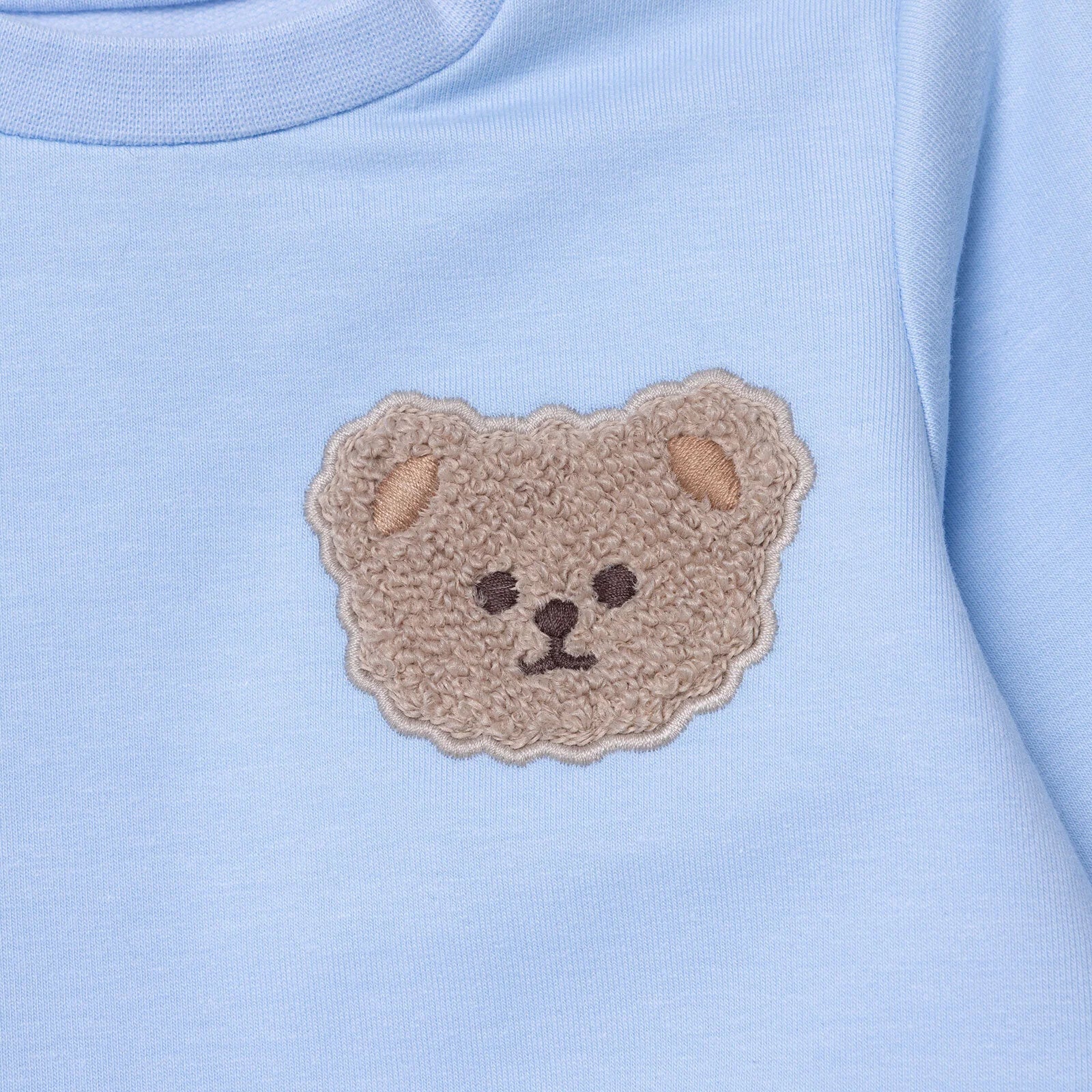HelloBaby Newborn Sweatshirt-Footless Bottom - Light Blue - Image 4