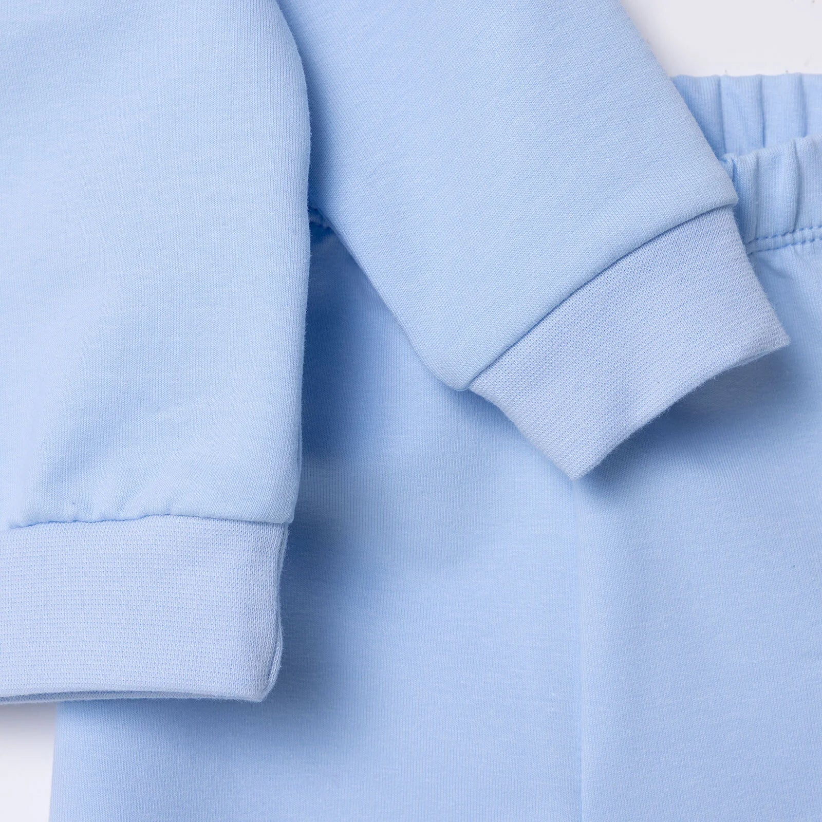 HelloBaby Newborn Sweatshirt-Footless Bottom - Light Blue - Image 6