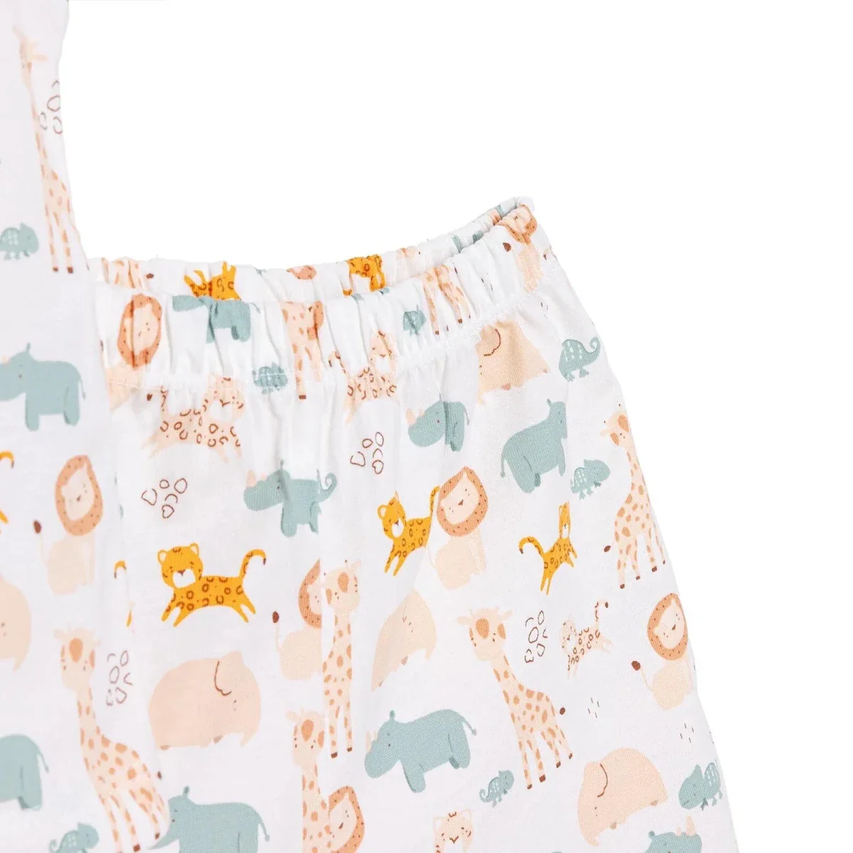 HelloBaby Newborn T-Shirt Shorts - Ecru Printed - Image 6