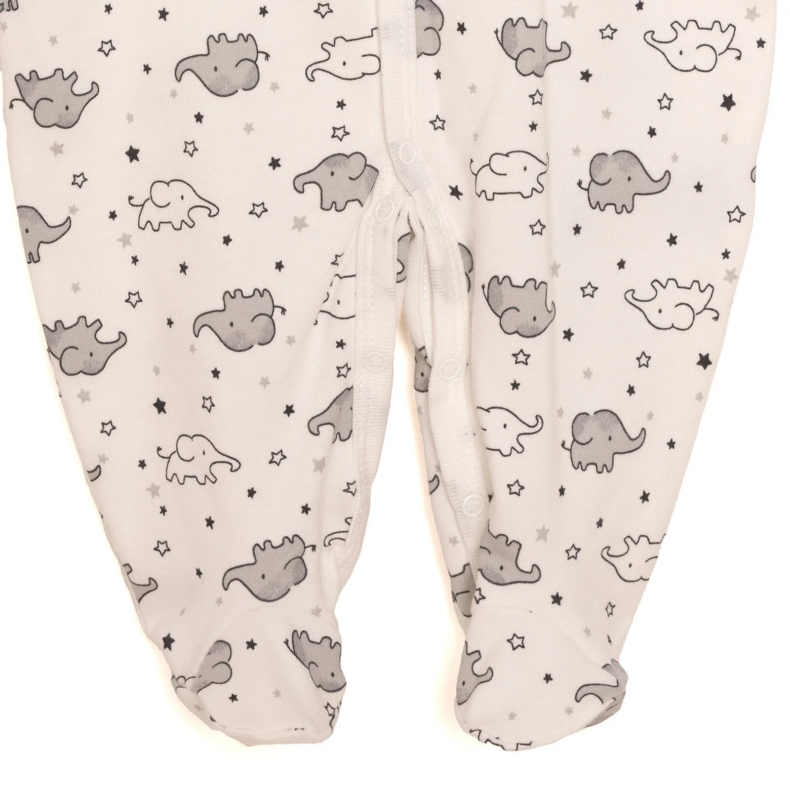 HelloBaby Newborn Unisex Baby Footed Jumpsuit - Body -Hat - Ecru - Image 4