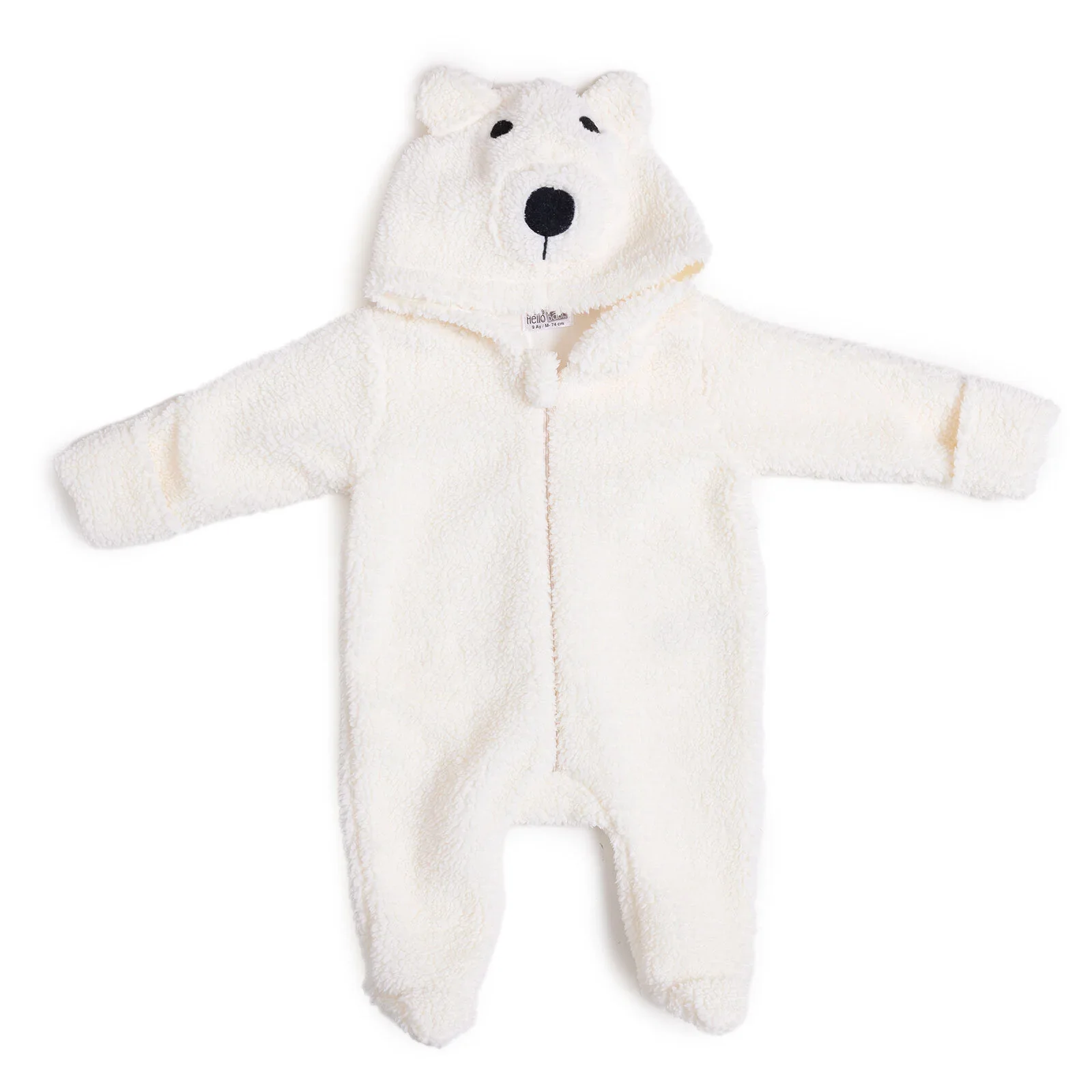 HelloBaby Newborn Unisex Baby Jumpsuit - Ecru - Image 3