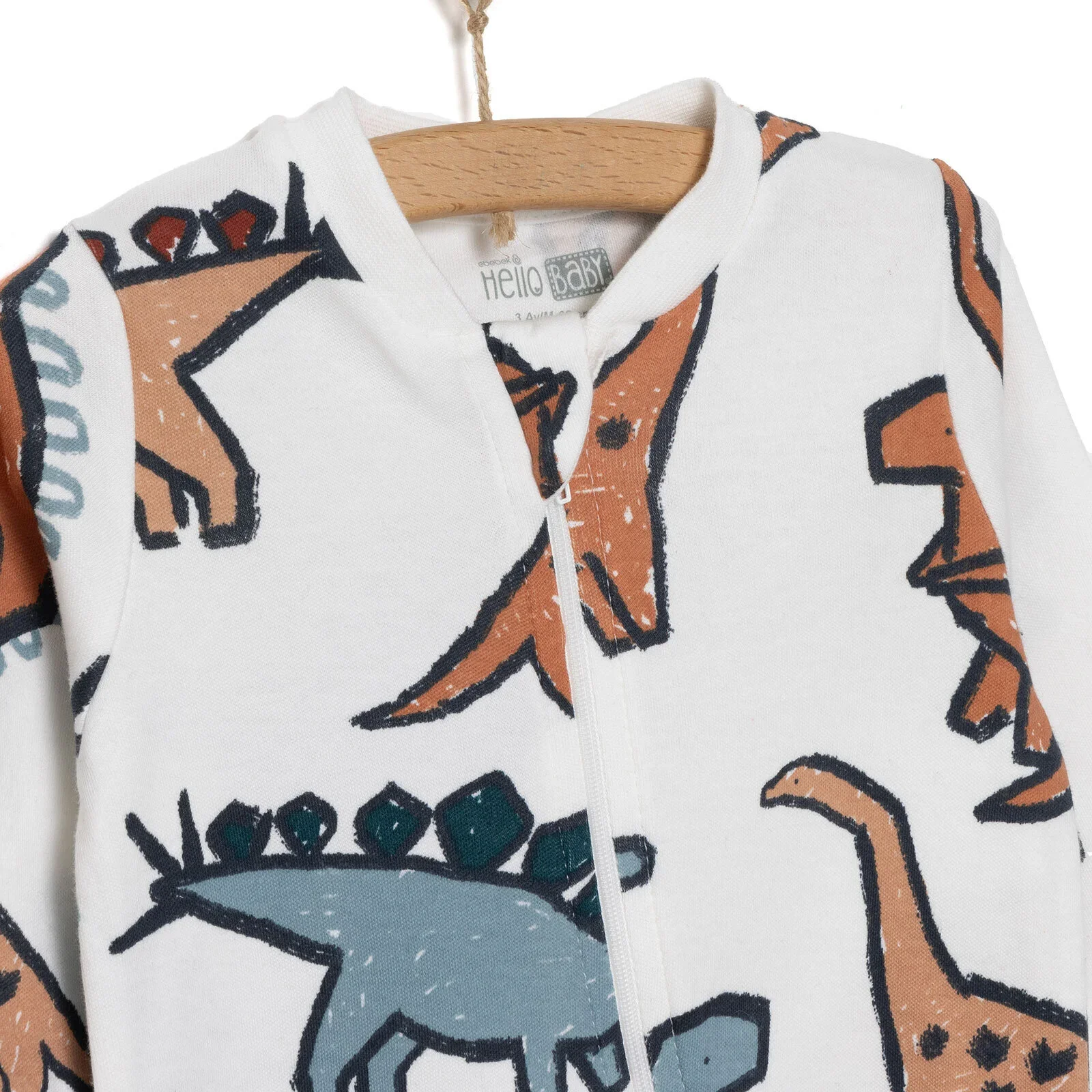 HelloBaby Newborn Unisex Jumpsuit - Ecru - Image 3